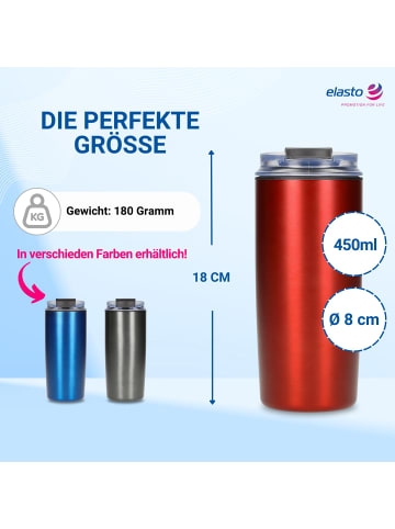 elasto Kaffeebecher "Arabica" in rot - 450 ml