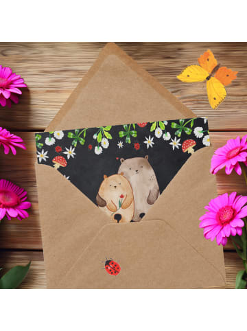 Mr. & Mrs. Panda Einladungskarte Bären Liebe mit Spruch in Kreidetafel