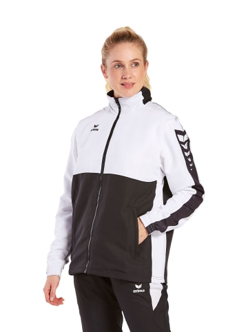 erima Unisex Erwachsene Six Wings Jacke mit abnehmbaren Ärmeln in schwarz/weiss