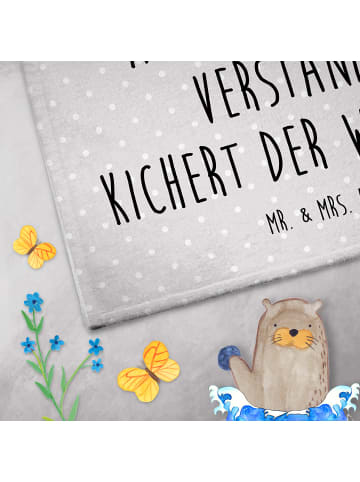 Mr. & Mrs. Panda Gästehandtücher Bär Gefühl mit Spruch in Grau Pastell