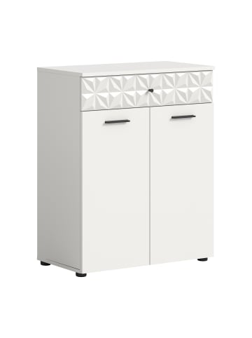 xonox.home Standschrank in weiß Melamin/weiß Melamin - (B) 60 x (H) 54 x (T) 37