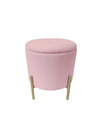 Echtwerk Sitzhocker mit Stauraum in Rosa