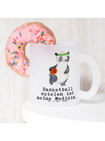 Mr. & Mrs. Panda Tasse Panda Basketball mit Spruch in Transparent