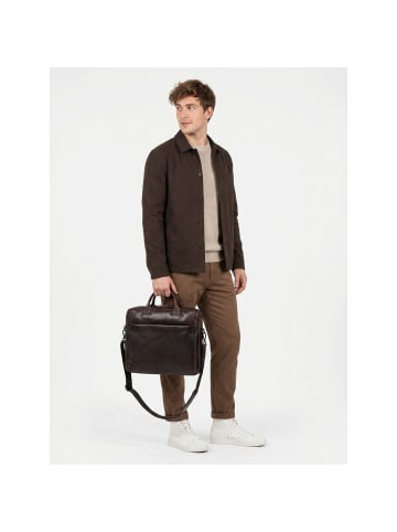 Jost London Aktentasche Leder 38 cm Laptopfach in brown