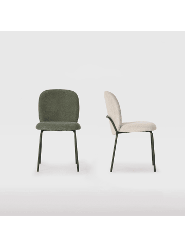 CALICOSY 4er-Set Stoelen NOA in Grün - (W) 51 x (H) 85 x (L) 60 cm