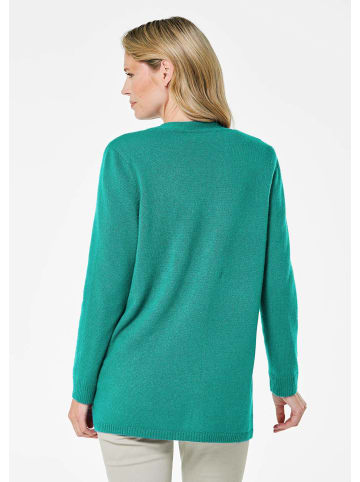 GOLDNER Langarm Feinstrick-Cardigan in smaragd