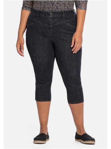 sheego Caprijeans in black Denim