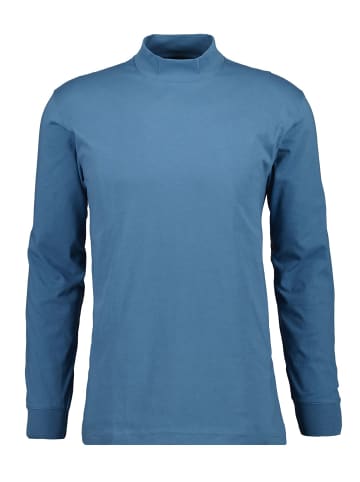 Ragman Langarm-T-Shirt in blau