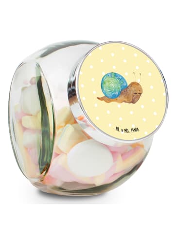 Mr. & Mrs. Panda Glasdose Schnecke Sir ohne Spruch in Gelb Pastell