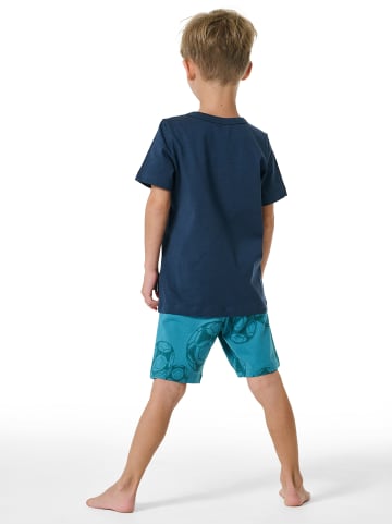 Schiesser Pyjama Boys World Cotton in nachtblau