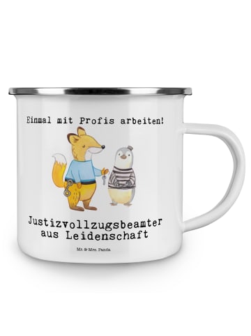 Mr. & Mrs. Panda Emaille Tasse Justizvollzugsbeamter Leidenschaf... in Weiß