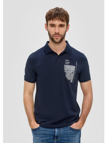 s.Oliver Polo-Shirt kurzarm in Blau