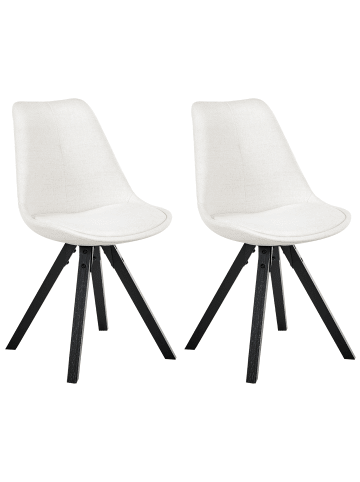 Beliani 2er-Set Esszimmerstuhl HEDLEY in Beige/Schwarz
