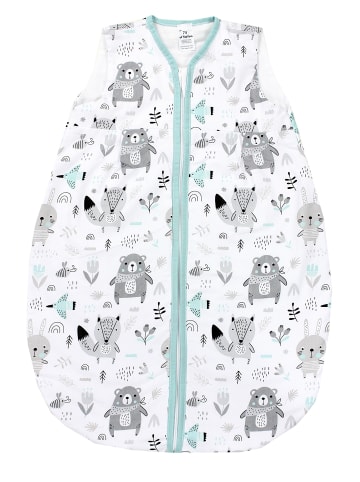 TupTam Baby Sommer Schlafsack Ärmellos Unwattiert in grau/hellblau