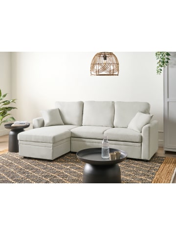 Beliani 3-Sitzer Sofa NASSJO in Weiß - (W) 210 x (H) 90 x (L) 131 cm rechtsseitig