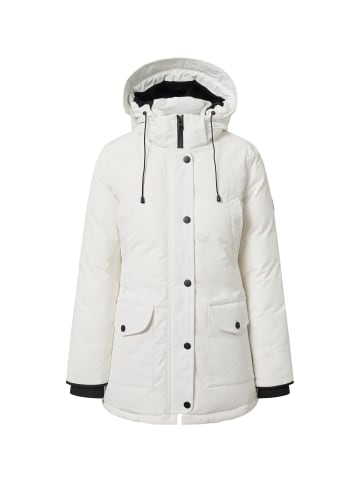 CASH-MERE.CH Daunenparka Mantel mit Kapuze und Kaschmirfutter in Weiss