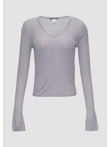 QS Strickpullover langarm in Grau