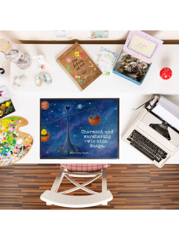 Mr. & Mrs. Panda Tischunterlage Sternzeichen Waage Design mit Sp... in Weiß