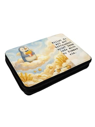 Mr. & Mrs. Panda Federmappe Pinguin Engel Pommes Design mit Spruch in Weiß