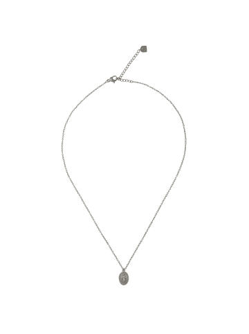 ANELY Halskette mit ovalem Anhänger 70 cm Modeschmuck in Silber