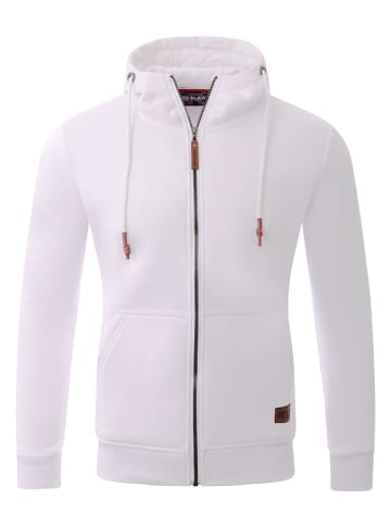 RESLAD Sweatjacke Zipper High in weiß