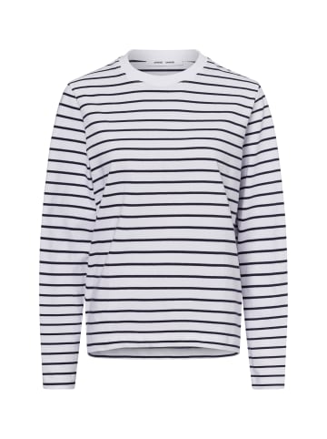SAMSOE & SAMSOE Langarmshirt Sacamino in weiß marine