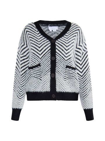 usha WHITE LABEL Cardigan in Schwarz Weiss