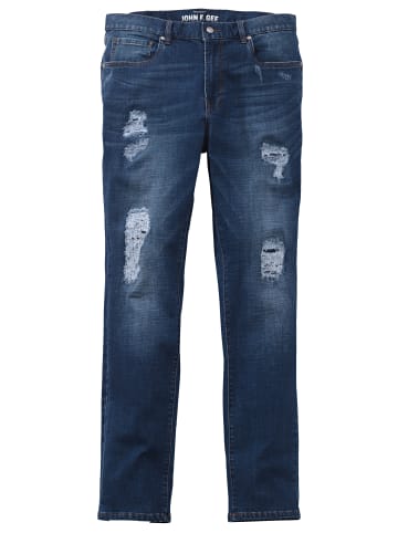 John F. Gee Jeanshose in blue stone