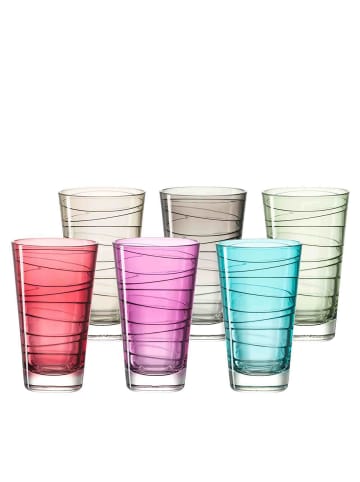 LEONARDO 6er Set Trinkglas VARIO groß 280 ml in bunt