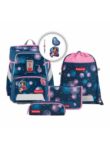 Step by Step Grundschulranzen-Set SPACE Mermaid Delia in Blau/Rosa