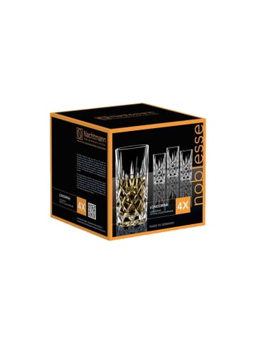 Nachtmann 4-tlg. Longdrinkgläser Noblesse in Transparent – 375 ml in transparent
