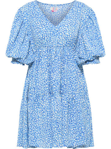 IZIA Damen Sommerkleid in Blau Weiss