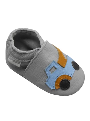 Bemesu Baby Krabbelschuhe aus Leder, weiche Lauflernschuhe mit rutschfester Sohle 