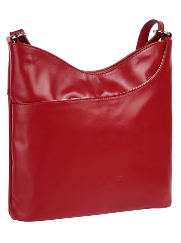 Samantha Look Umhängetasche echt Leder in rot