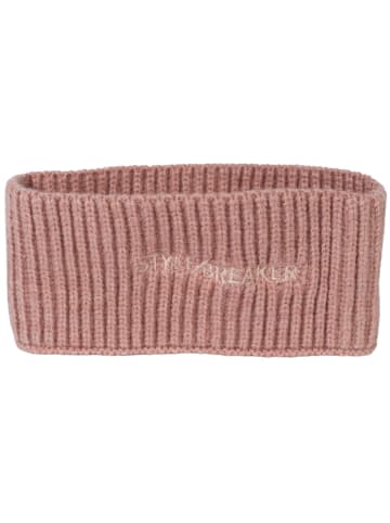 styleBREAKER Strick Stirnband mit Logo in Altrose