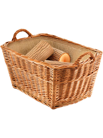 kobolo Kaminholzkorb WOODLINEN in Braun