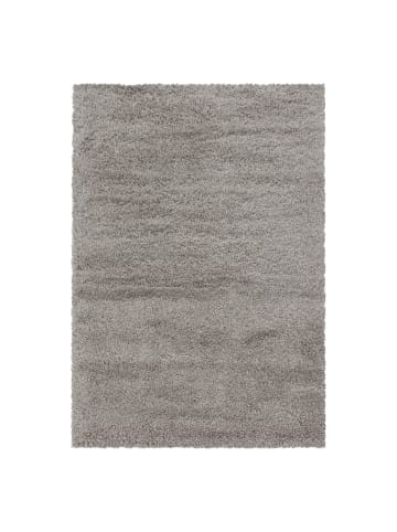 KADIMA DESIGN Teppich Hochflor Shaggy Uni Style Polypropylen Wohnzimmer in Beige