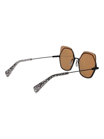 Yohji Yamamoto Unisex Sonnenbrille Geometrisch Gold