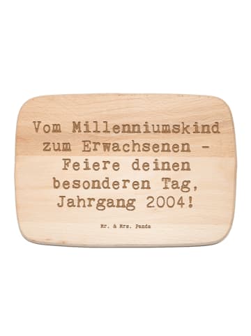 Mr. & Mrs. Panda Frühstücksbrettchen Spruch 2004 Geburtstag mit ... in Transparent