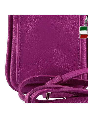 Florence Florence Umhängetasche, Handtasche Leder pink ca. 12cm
