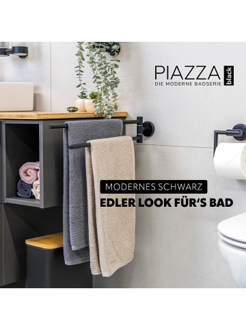 bremermann Bad-Serie PIAZZA BLACK - Handtuchhalter ca. 5,8 x 10 x 50 cm (B/H/T)