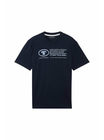 Tom Tailor Rundhals T-Shirt für Damen in dunkel-blau