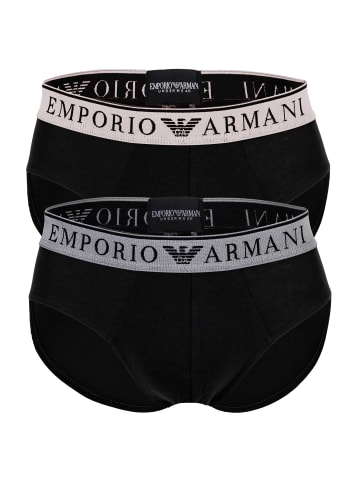 Emporio Armani Slip 2er Pack in Schwarz