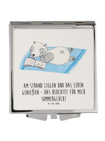 Mr. & Mrs. Panda Schminkspiegel klein Sommerglück mit Spruch in Weiß