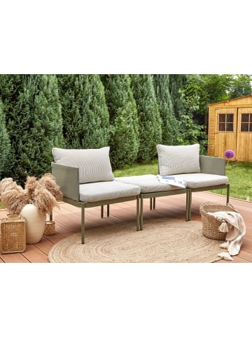 Beliani Lounge Set TERRACINA in Grün/Weiß