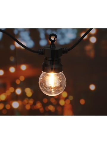 PROGARDEN LED-Lichterkette, 10 Lichter in Schwarz, (B) 5 x (H) 11 x (L) 450 cm