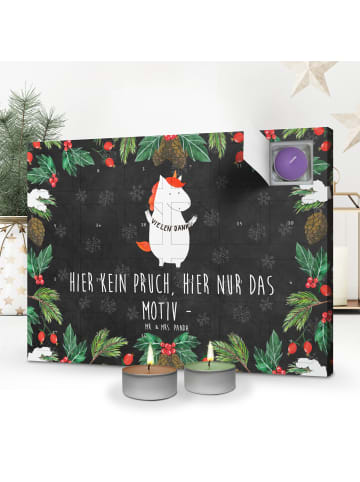 Mr. & Mrs. Panda Duftkerzen Adventskalender Einhorn Dankeschön m... in Kreidetafel