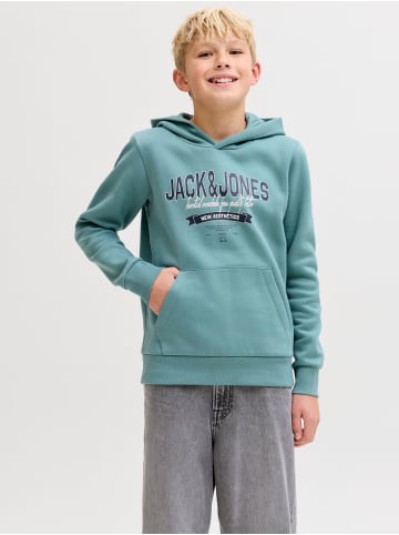 JACK & JONES Junior Kapuzensweatshirt JJELOGO SWEAT HOOD JNR in mineral blue