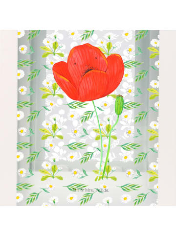 Mr. & Mrs. Panda Laterne Blume Mohnblume ohne Spruch in Transparent