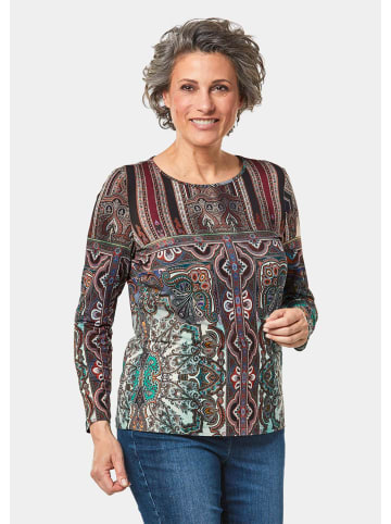 GOLDNER Shirt Attraktives Druckshirt in einzigartigem Look in marine / gemustert